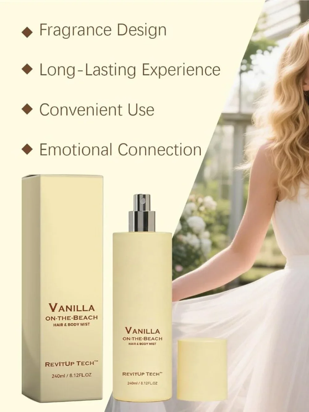 Vanilla On The Beach Hair & Body Mist - Alcohol Free